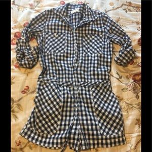 Denim & Supply Checked Gingham Romper